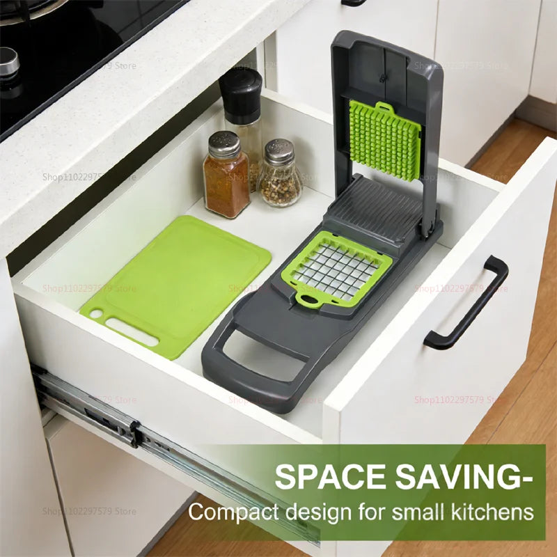 14/16 Pcs Vegetable Chopper Set Food Processor Onion Potato Slicer Dicer Grater Kitchen Fruit Vegetable Cutter with Handle